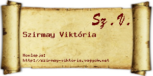 Szirmay Viktória névjegykártya